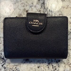 Coach Textured Black Leather Wallet